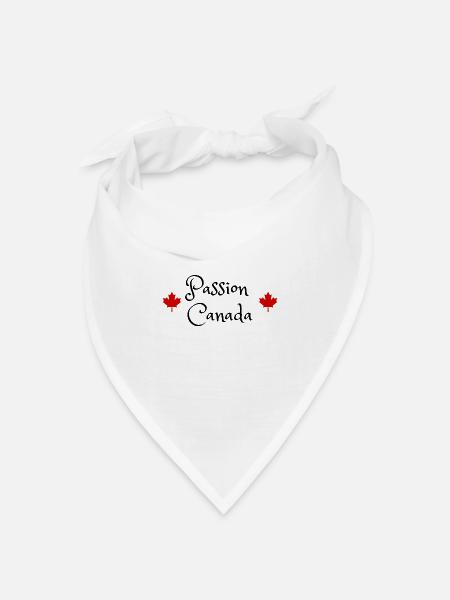 passion kanada montreal reise urlaub quebec - Bandana Dreieckstuch - Weiß
