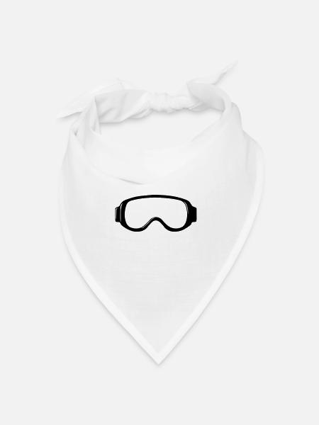 Skibrille - Bandana Dreieckstuch - Weiß