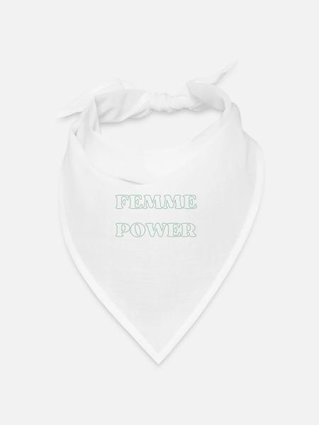Frauenpower | Für Feministinnen| Gleichheit - Bandana Dreieckstuch - Weiß