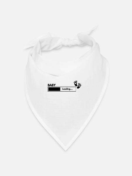 Witziger Spruch Baby Loading - Bandana Dreieckstuch - Weiß