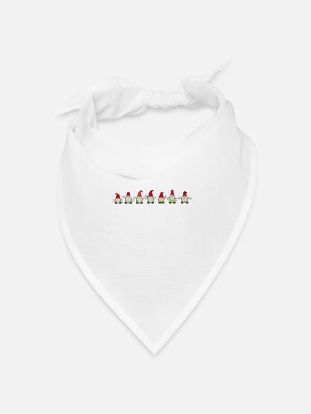 7 Gartenzwerge - Bandana Dreieckstuch - Weiß