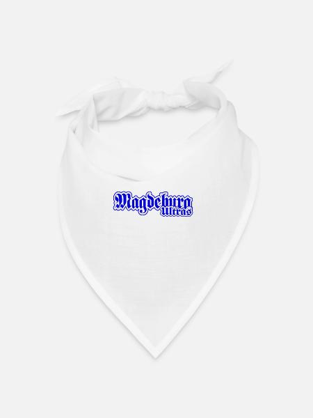 Magdeburg Ultras Fussball Fanartikel Fanblock - Bandana Dreieckstuch - Weiß