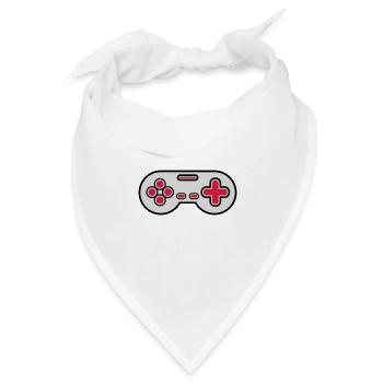 Alter Controller Retro Gamer - Bandana Dreieckstuch - Weiß - Vorne