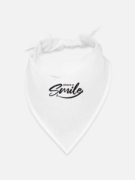 share a smile - Bandana Dreieckstuch - Weiß
