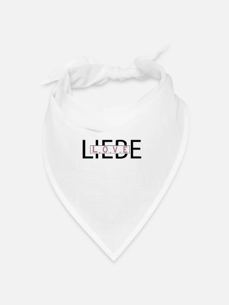 L.O.V.E - Bandana Dreieckstuch - Weiß