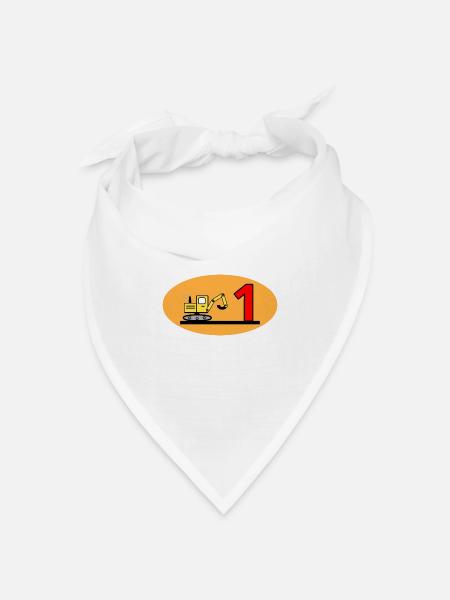 Bagger - Bandana Dreieckstuch - Weiß