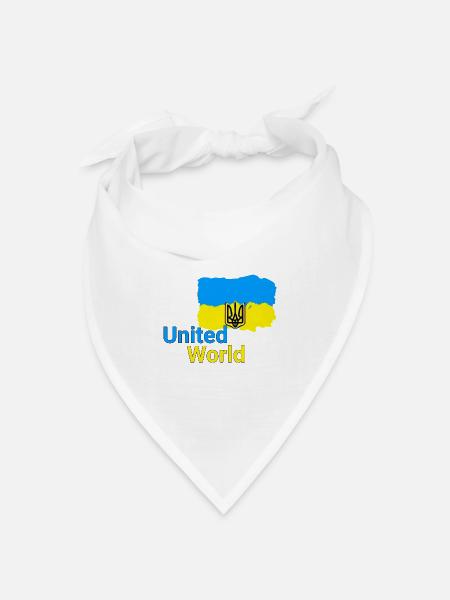 United World - Ukraine - Bandana Dreieckstuch - Weiß