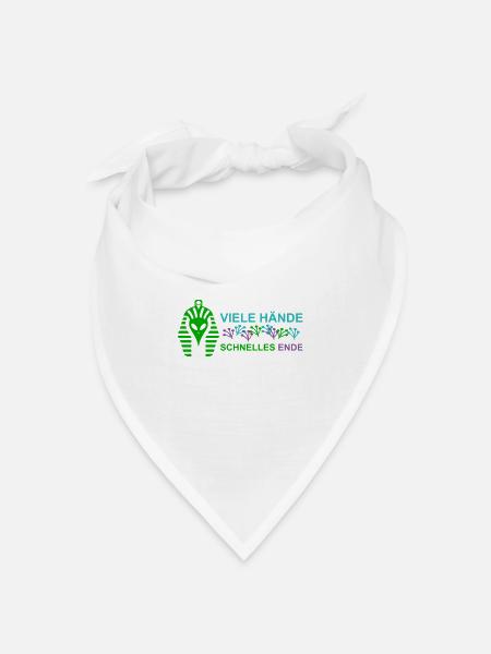 Viele Hände schnelles Ende - Bandana Dreieckstuch - Weiß