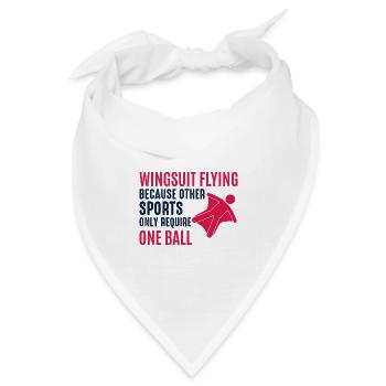 Wingsuit fliegen Base Jumping Fallschirmspringen Wingsuiting - Bandana Dreieckstuch - Weiß - Vorne