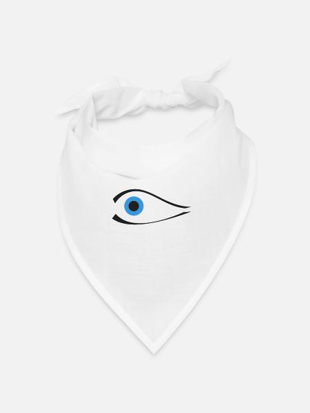 Das Auge kann dich sehen Farbe veränderbar - Bandana Dreieckstuch - Weiß