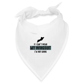 Wingsuit fliegen Base Jumping Fallschirmspringen Wingsuiting - Bandana Dreieckstuch - Weiß - Vorne