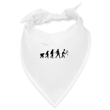 Cooles „Evolution Tennis Shirt“ Design - Bandana Dreieckstuch - Weiß - Vorne