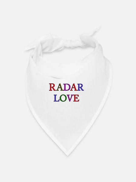 Radar Liebe - Bandana Dreieckstuch - Weiß