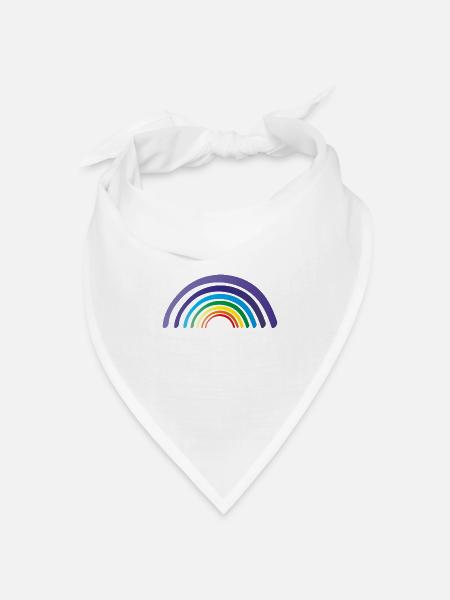 rainbow chakren - Bandana Dreieckstuch - Weiß