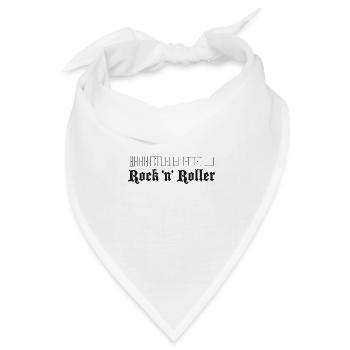 Gitarrengriffbrett groß schwarz - Bandana Dreieckstuch - Weiß - Vorne