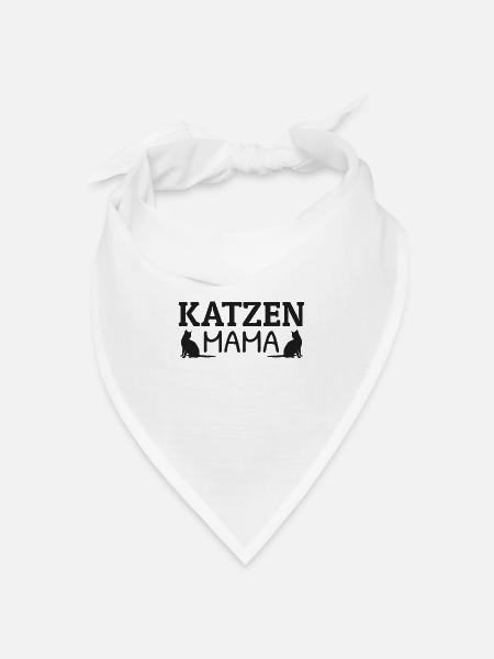 Beste Katzen Mama der Welt Katzenmama Hauskatzen - Bandana Dreieckstuch - Weiß