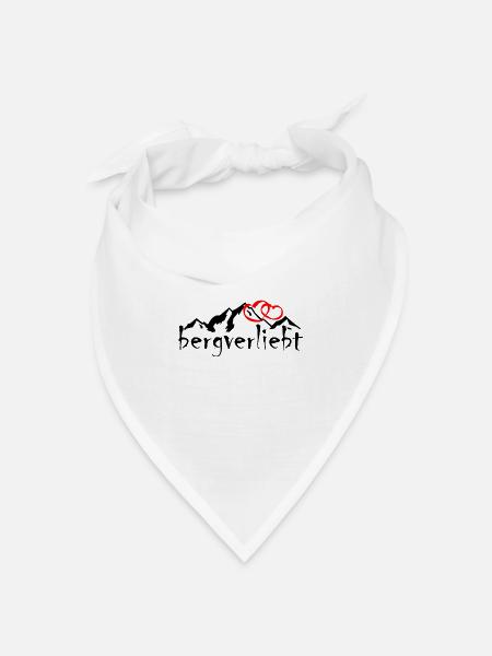 Bergverliebt - Bandana Dreieckstuch - Weiß