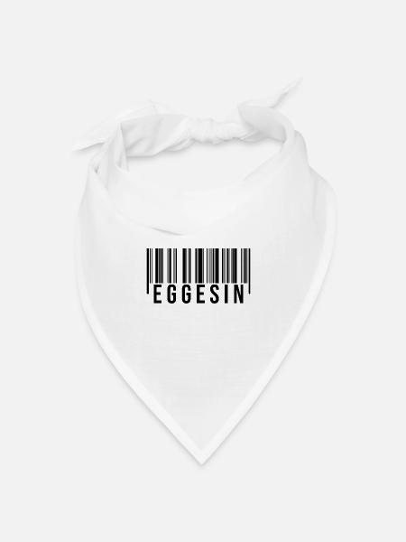 Eggesin Strichcode - Bandana Dreieckstuch - Weiß