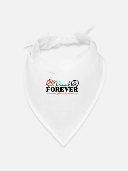 Punk Forever - Anarchy - Bandana Dreieckstuch - Weiß