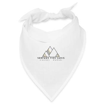 Minimalistisches Serfaus Fiss Ladis-Logo - Bandana Dreieckstuch - Weiß - Vorne