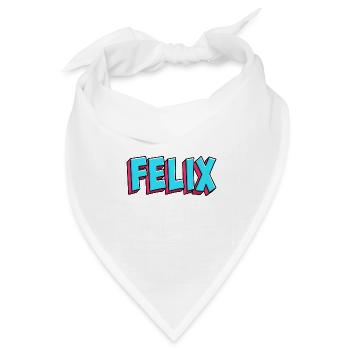 Namen Motiv: Felix - Bandana Dreieckstuch - Weiß - Vorne