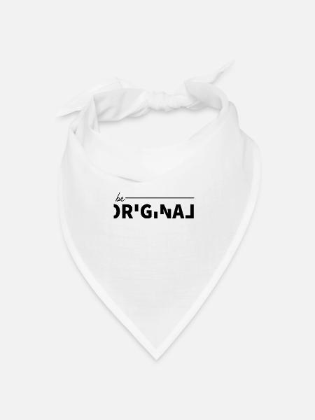 Seien Sie originell im modernen Stil - Bandana Dreieckstuch - Weiß