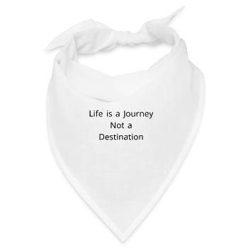 Das Leben ist eine Reise, kein Ziel - Bandana Dreieckstuch - Weiß - Vorne