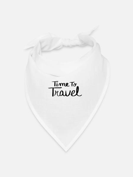 Time to Travel - Bandana Dreieckstuch - Weiß