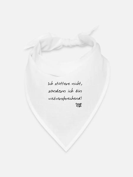 Ich stottere nicht - Bandana Dreieckstuch - Weiß