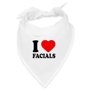 I love facials - Bandana Dreieckstuch - Weiß - Vorne