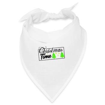 christmas time - Bandana Dreieckstuch - Weiß - Vorne
