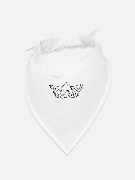 Papierboot - Bandana Dreieckstuch - Weiß