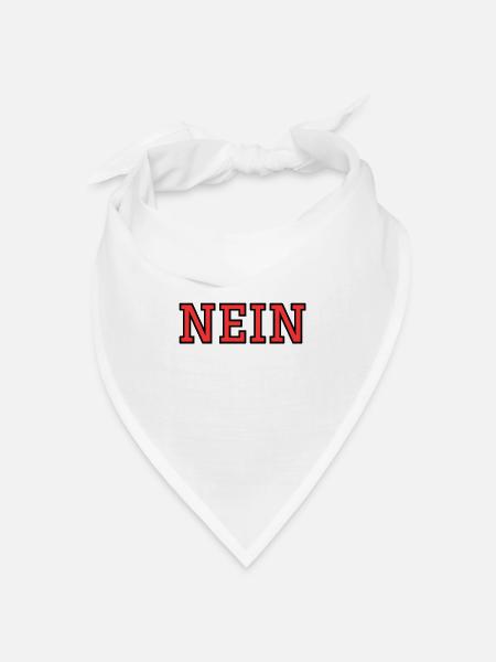 NEIN - Bandana Dreieckstuch - Weiß