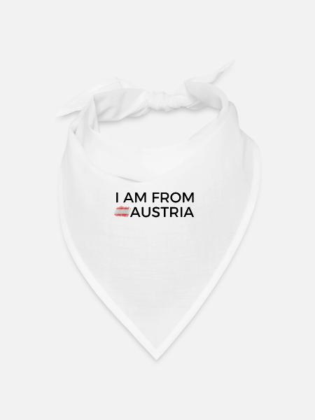 I am from Austria T Shirt - Bandana Dreieckstuch - Weiß