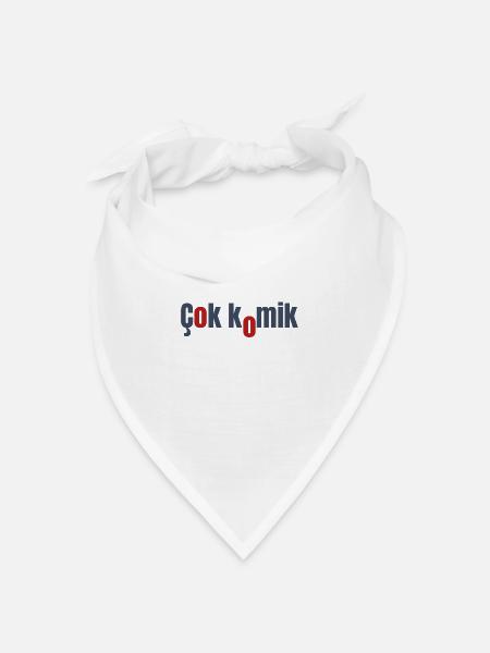 cok komik grey red - Bandana Dreieckstuch - Weiß