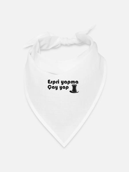 Esprii yapma Cay yap - Bandana Dreieckstuch - Weiß