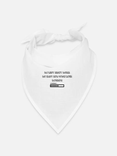 Pech beim Denken - Bandana Dreieckstuch - Weiß