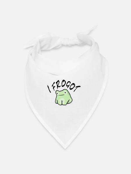 Frogot schwarz - Bandana Dreieckstuch - Weiß