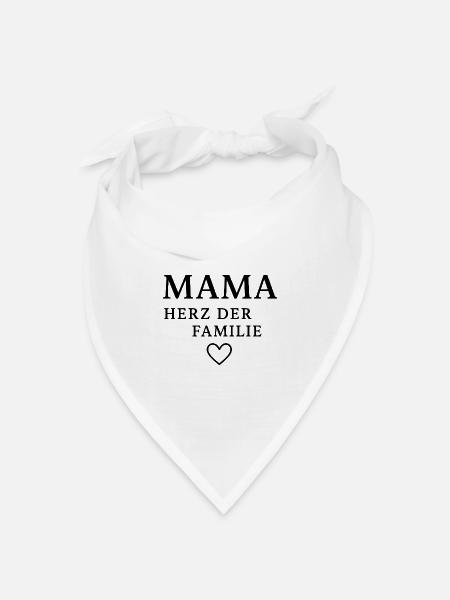 Mama - Bandana Dreieckstuch - Weiß