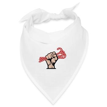 I Want Candy, Revolutionär, Slogan & Zucker Design - Bandana Dreieckstuch - Weiß - Vorne