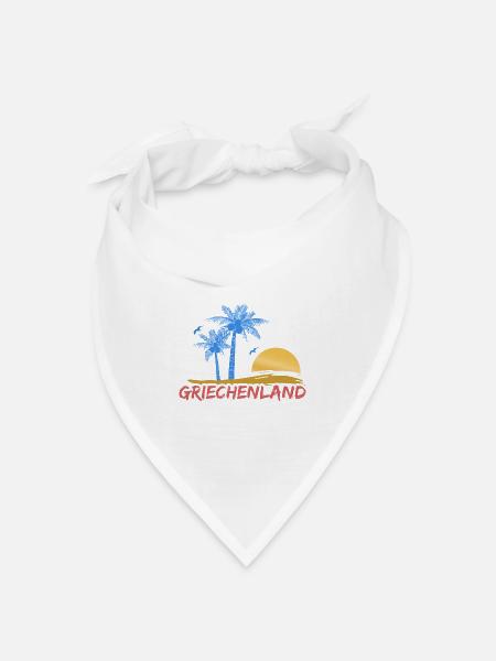 Griechenland - Bandana Dreieckstuch - Weiß