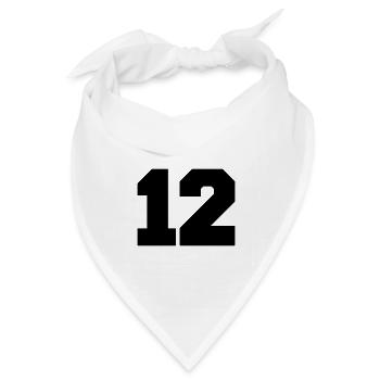 12 - Bandana Dreieckstuch - Weiß - Vorne