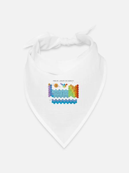 Periodic Table Of The Elements Hexagon Rainbow - Bandana Dreieckstuch - Weiß