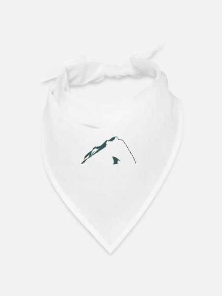 Zugspitze - Bandana Dreieckstuch - Weiß
