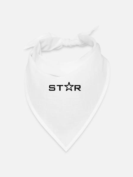 star - Bandana Dreieckstuch - Weiß