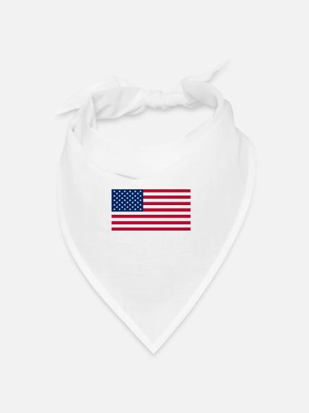 usa - Bandana Dreieckstuch - Weiß