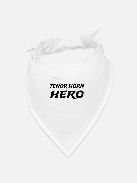 Tenor Horn Hero - Bandana Dreieckstuch - Weiß