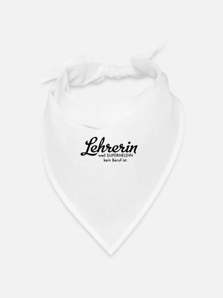 Lehrerin - Bandana Dreieckstuch - Weiß
