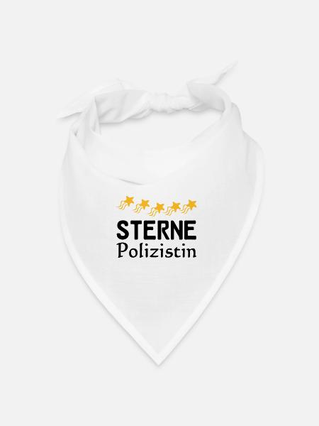 Sterne Polizistin Geschenk - Bandana Dreieckstuch - Weiß