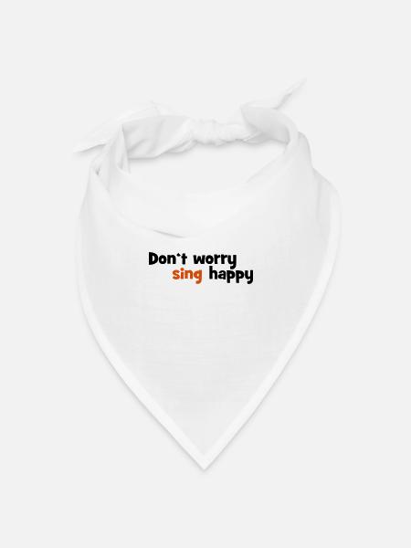 singen - Bandana Dreieckstuch - Weiß